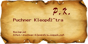 Puchner Kleopátra névjegykártya